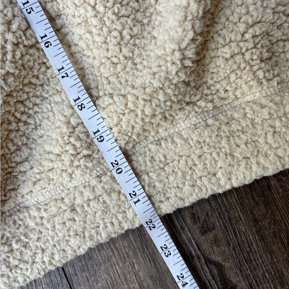 Aerie Offline Sherpa Cropped Quarter Zip Soft Oat Women's Size M - Picture 8 of 10